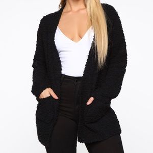 Cozy and warm black cardigan sweater, medium, NWT
